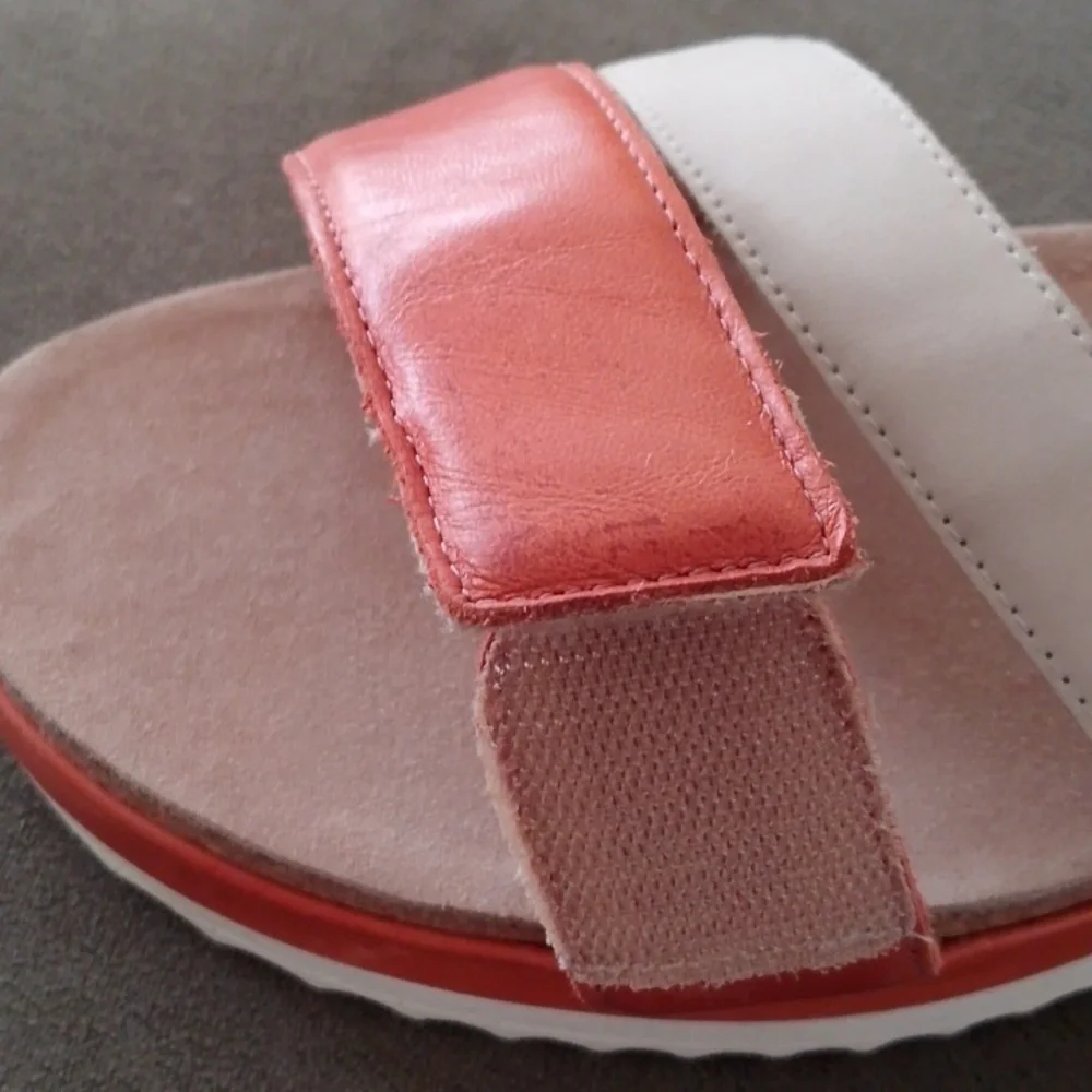 Casual Sporty 8.5 Ortho Adjustable Leather Lugsole Comfortable Sandal New - Picture 7 of 9